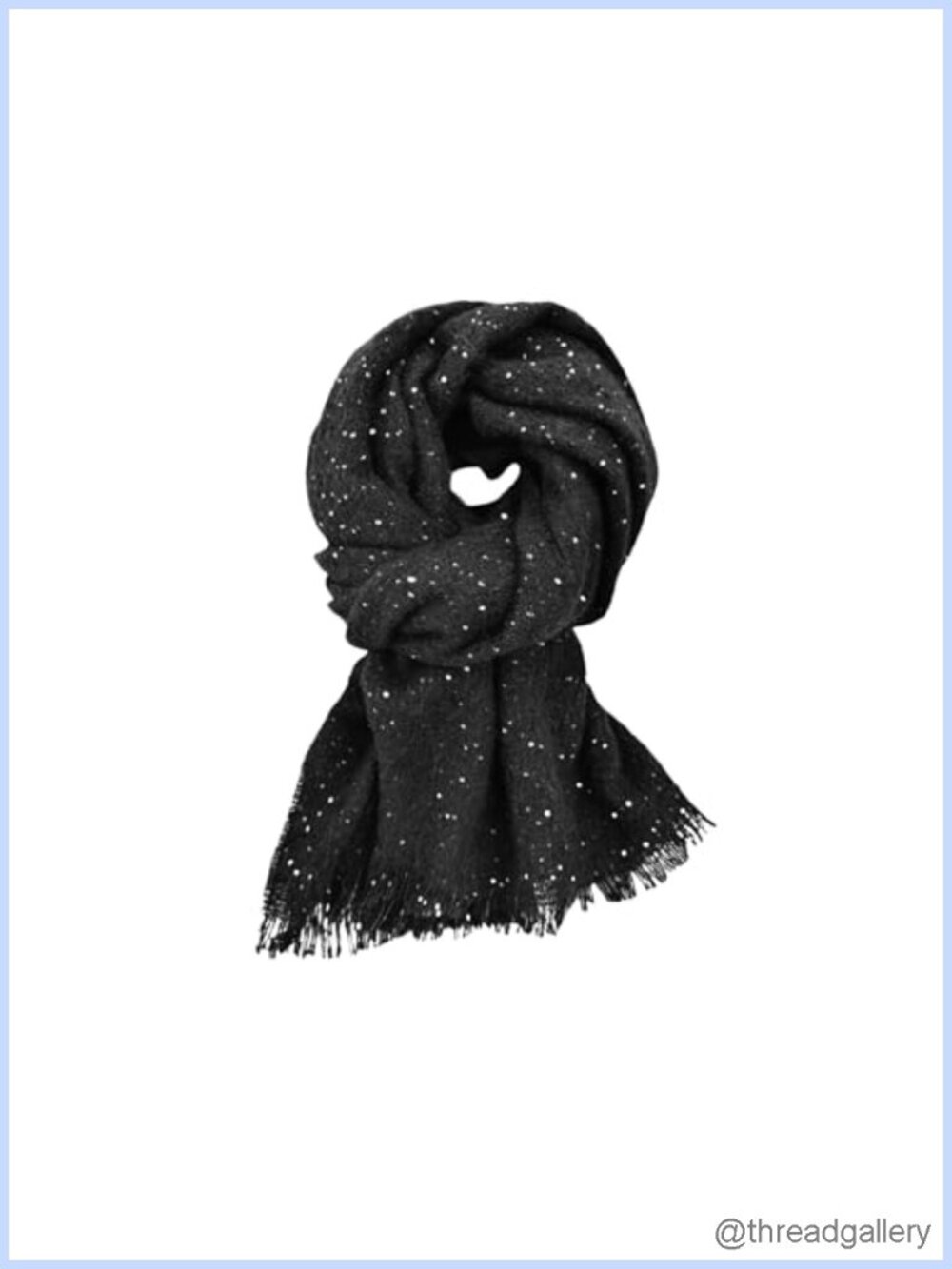 Sequin Fringed Knitted Scarf Winter Warm Long Wrap Tassel Shawl